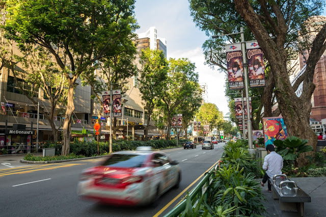 singapur, barvy, budovy, cestování, svět, orchard road, singapore