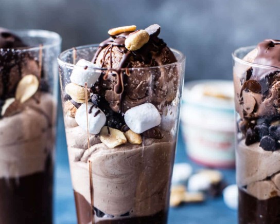 ROCKY ROAD PUDDING PARFAITS ROCKY ROAD PUDDING PARFAITS