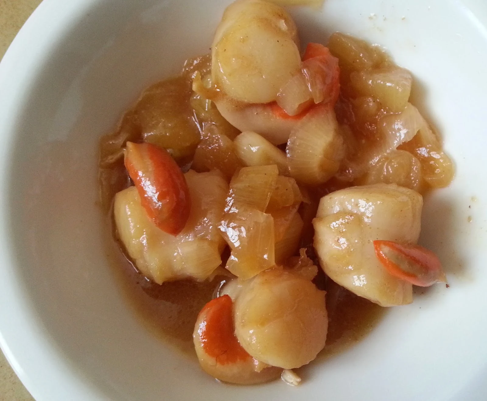 Cuisine: Noix de St Jacques au gingembre confit et miel
