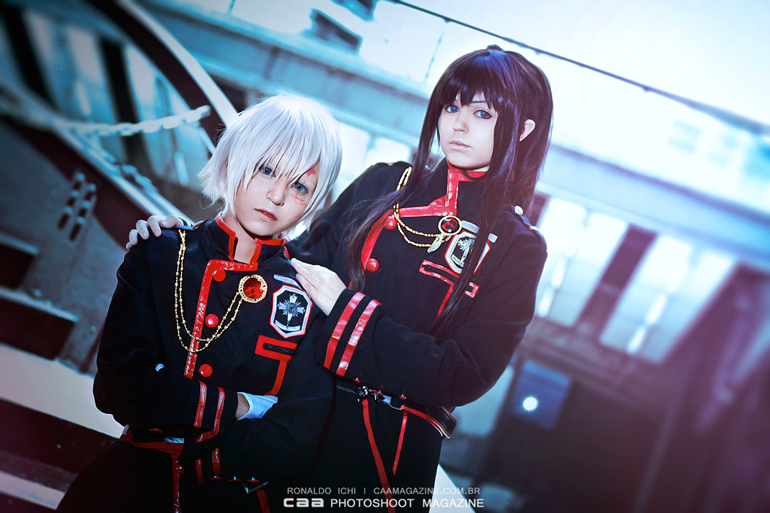 cosplayers Amichii & HibikiOuji and your Allen Walker & Yu Kanda cosplay costume from D.GRAY-MAN, anime e mangá. Photography by Ronaldo Ichi.
