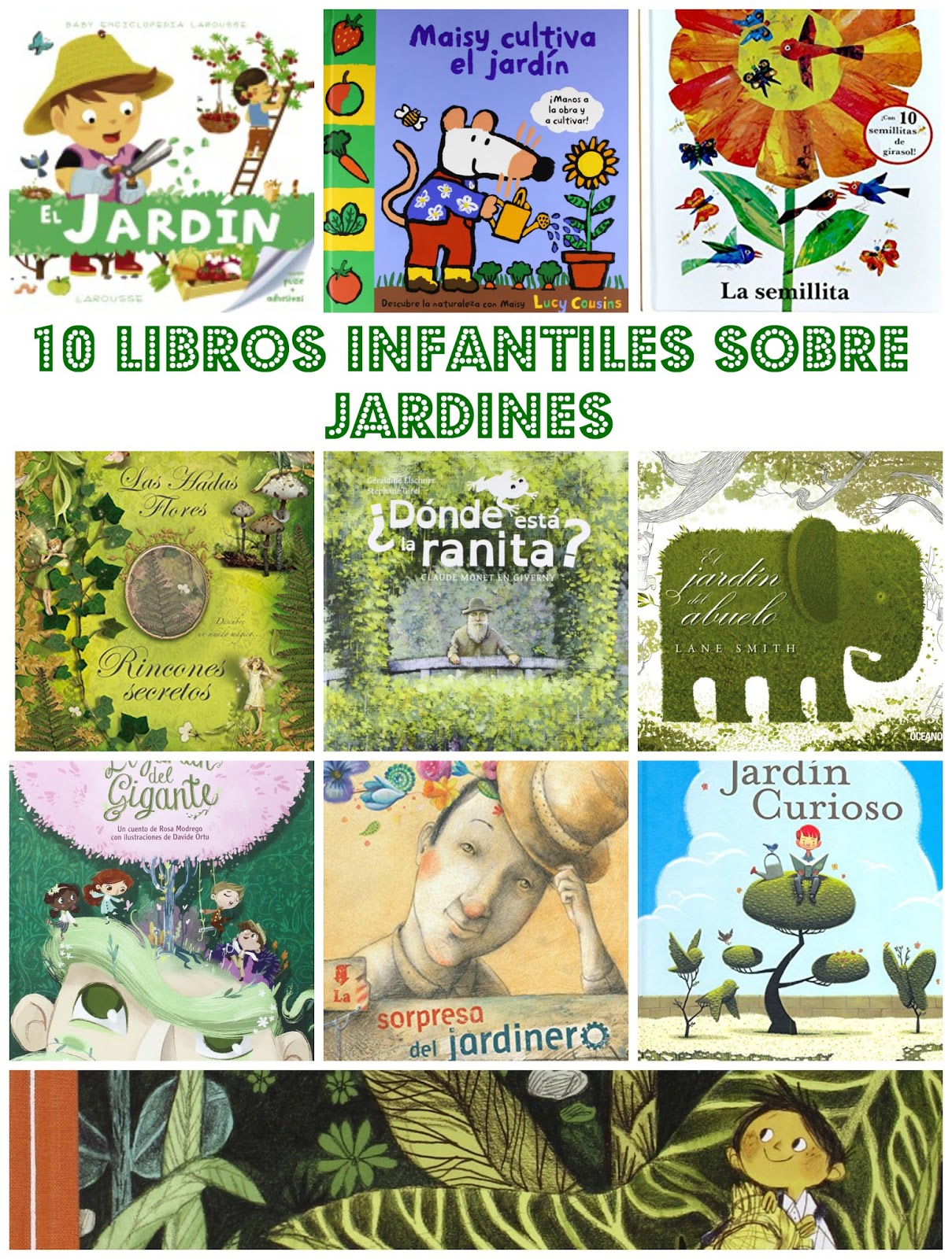 libros infantiles sobre jardines de cuento
