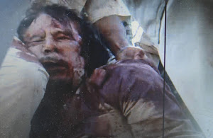 An image reported to be of Colonel Gaddafi