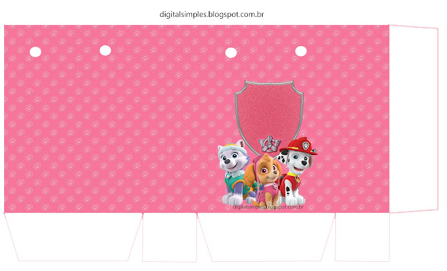 Skye de Paw Patrol y sus Amigos. Cajas para Imprimir Gratis Skye de Paw Patrol y sus Amigos. Cajas para Imprimir Gratis