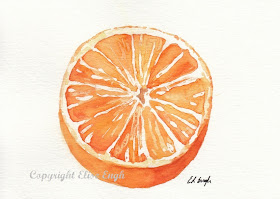 watercolor orange