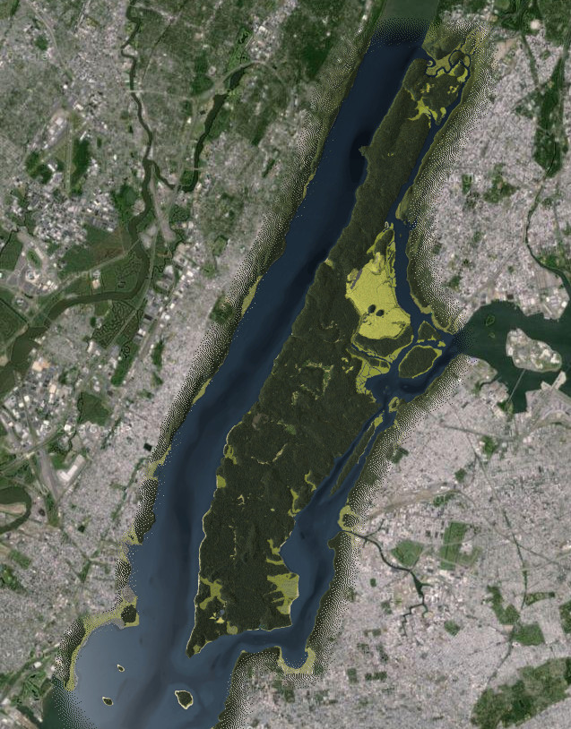 Interactive map of New York City in year 1609