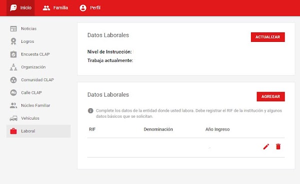 ENTÉRATE: www.patria.org.ve incorpora opción de registro laboral para cubrir diferencia salarial ENTÉRATE: www.patria.org.ve incorpora opción de registro laboral para cubrir diferencia salarial