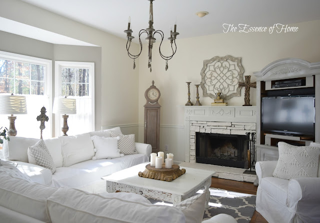 Changes in the Family Room and New Chandelier