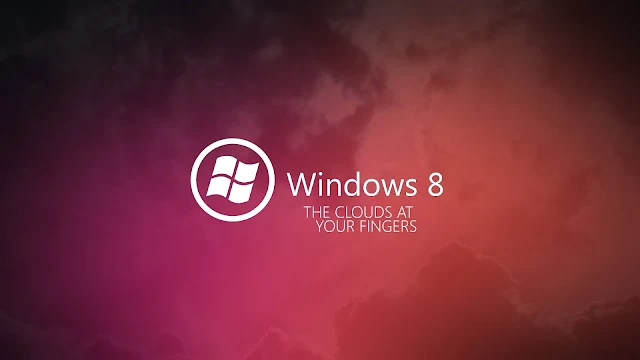 Roze Windows 8 achtergrond met witte letters