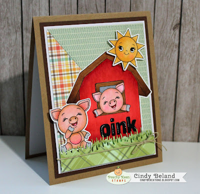 Cindy's Scraptastic Designs: Hey Little Piggy!!!! Peachy Keen Stamps :)