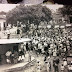 Antiguo kiosko años 1960 : manifestacion politica ....Dia domingo en Ituango