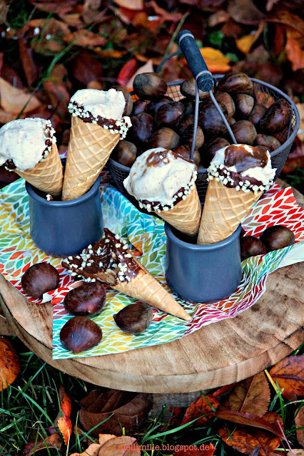 mellimille: Castagnata und leckeres Maroneneis / Kastanieneis mellimille: Castagnata und leckeres Maroneneis / Kastanieneis