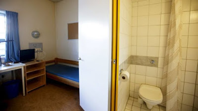 Typical 3-room cell in Skien prison, Norway