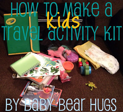 kids and toddler travel activity kit