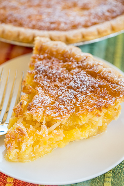 Pineapple Pie - Pineapple Coconut Chess Pie - so easy and it tastes fantastic!! Great for parties and potlucks! Crushed pineapple, coconut, butter, cornmeal, flour, vanilla, sugar and eggs. Can serve warm or cold with whipped cream or vanilla ice cream. There are never any leftovers!!! SO good! #pie #dessert #pineapple #dessertrecipe Pineapple Pie - Pineapple Coconut Chess Pie - so easy and it tastes fantastic!! Great for parties and potlucks! Crushed pineapple, coconut, butter, cornmeal, flour, vanilla, sugar and eggs. Can serve warm or cold with whipped cream or vanilla ice cream. There are never any leftovers!!! SO good! #pie #dessert #pineapple #dessertrecipe