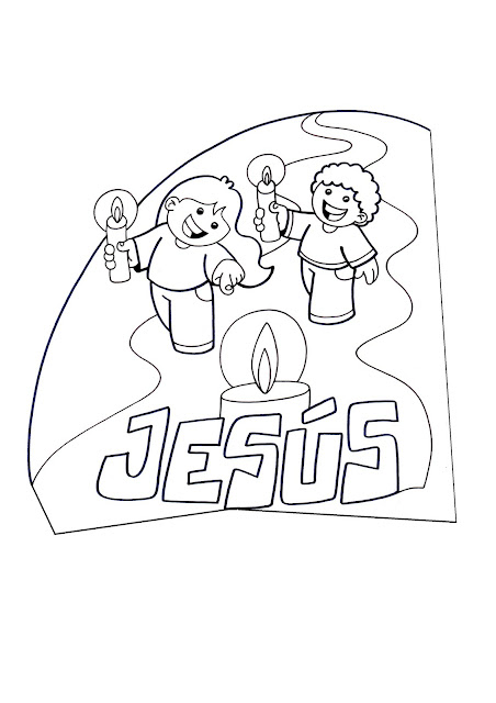 La Catequesis (El blog de Sandra): Dibujos para colorear Jesús con los  niños y niñas