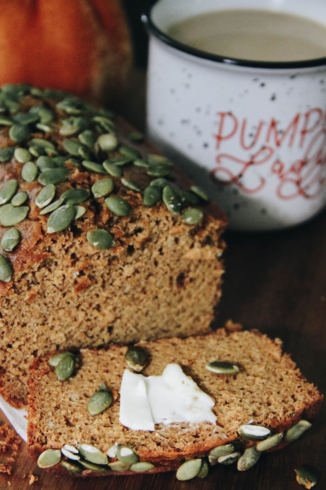 Pumpkin Loaf With Pepita Topping Home On Oak
