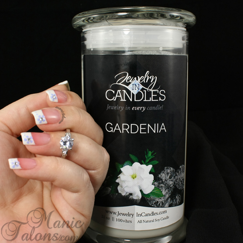 Manic Talons Nail Design: Jewelry in Candles Review with a Simple French  Manicure