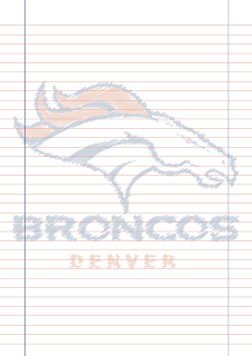 Papel Pautado do Denver Broncos rabiscado para imprimir PDF / A4 Papel Pautado do Denver Broncos rabiscado para imprimir PDF / A4