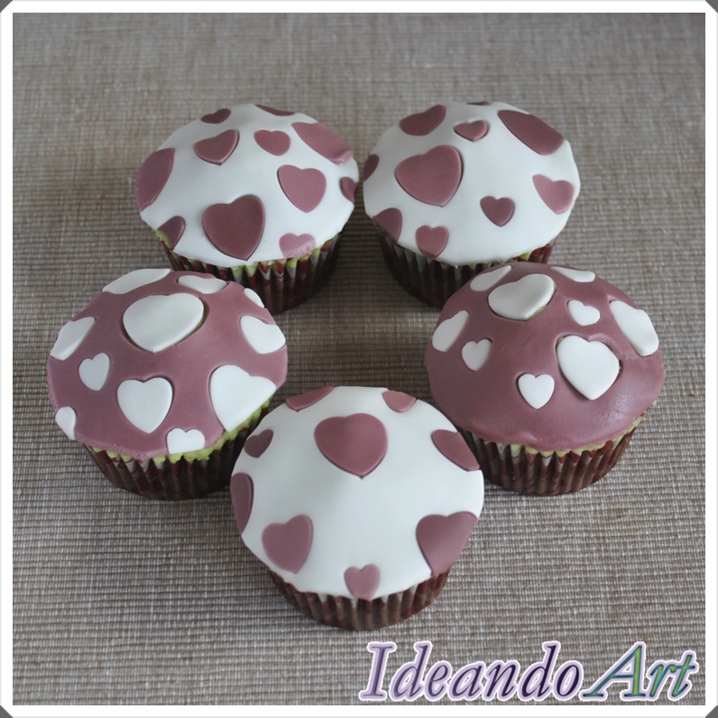 Cupcakes corazones