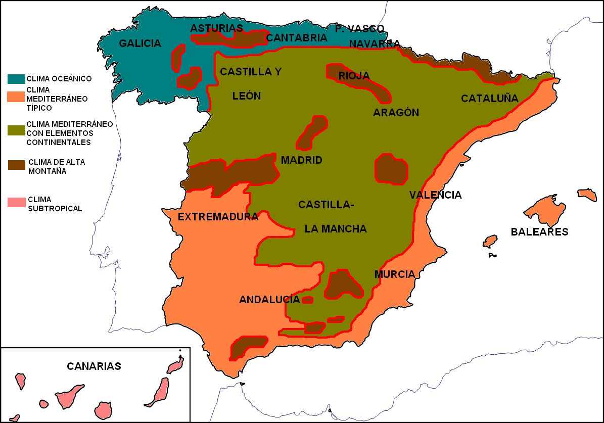 Mapa De Climas De España