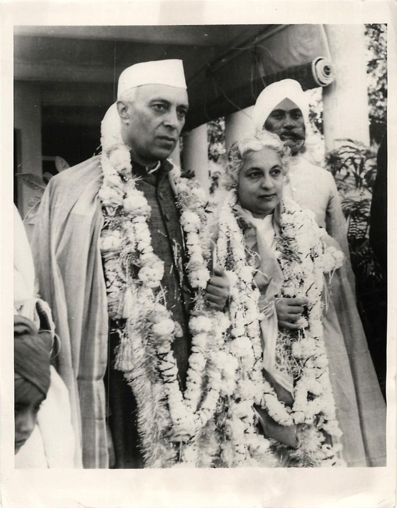 Jawaharlal Nehru and Vijaya Lakshmi Pandit
