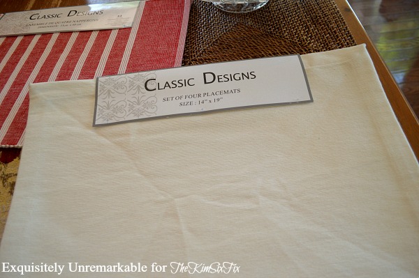 Cotton Placemats For Stenciling