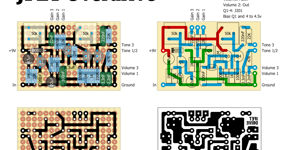 Perf and PCB Effects Layouts: JFET Overdrive