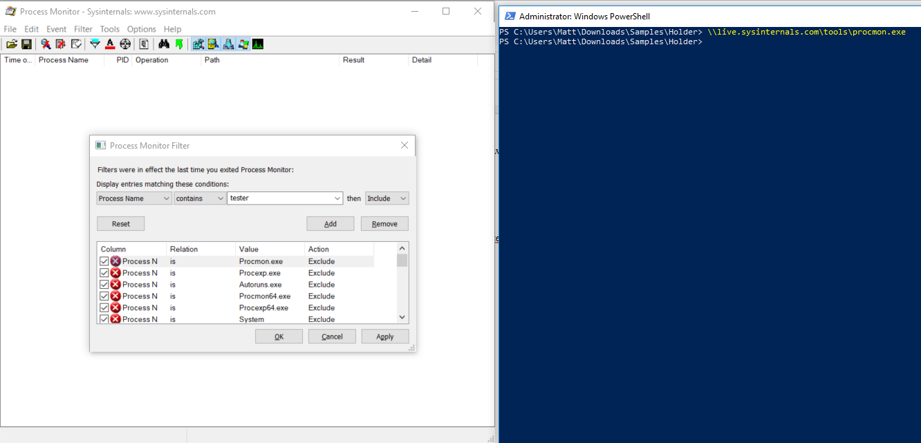 sysinternals procmon sysinternals procmon