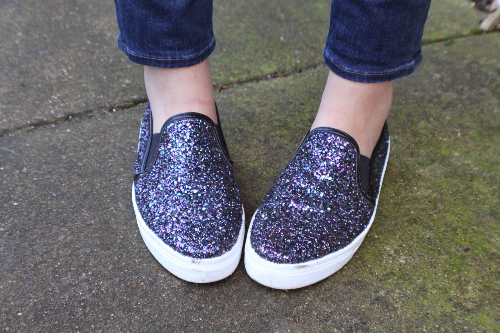 glitter skater shoes