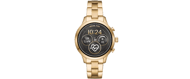 Eine goldene Smartwatch mit WearOS
