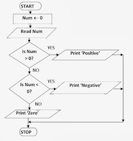 Algorithms & FLowcharts: FLOCHART TO FIND WHETHER NUMBER IS POSITIVE ...