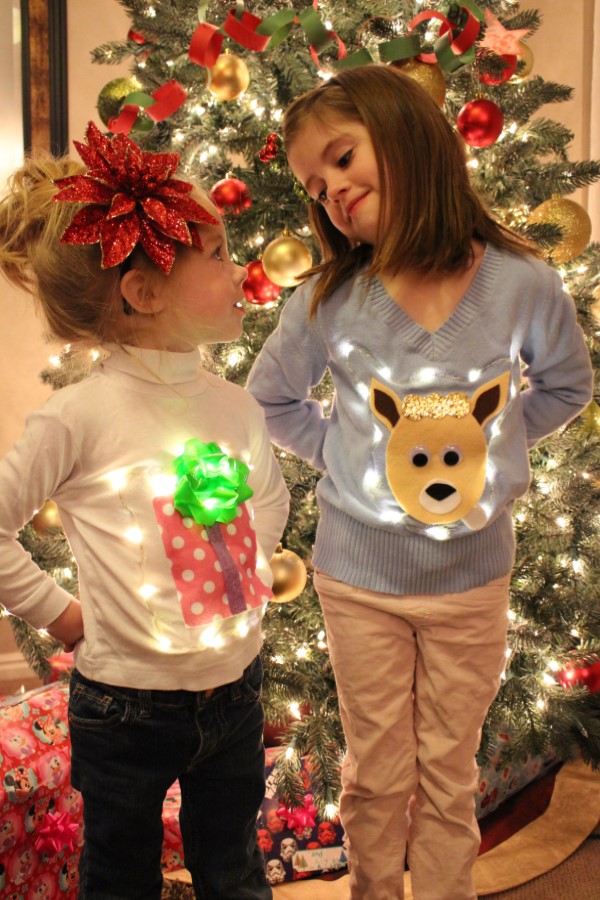 Kids Light Up Christmas Sweaters Kids' Cute Reindeer Christmas