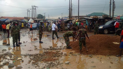 Image result for Nigerian Army Day: Soldiers commence community service in Ikorodu