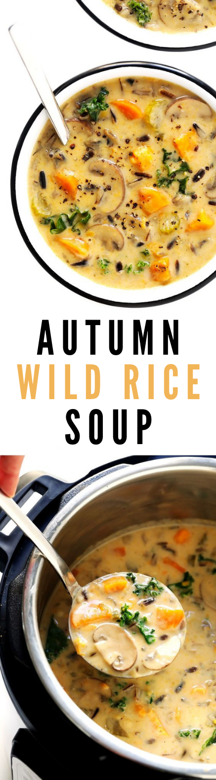 COZY AUTUMN WILD RICE SOUP #Vegetarian #Soup COZY AUTUMN WILD RICE SOUP #Vegetarian #Soup