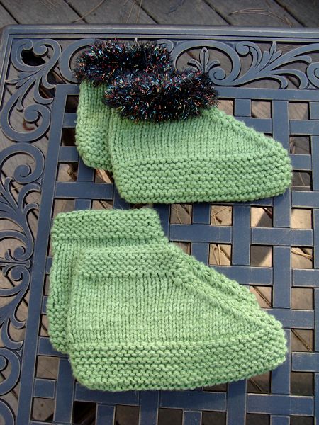 Bead Knitter Gallery: FO's of Green Slippers
