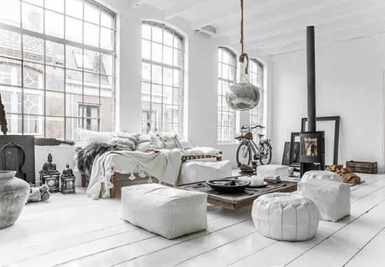 interior ruang keluarga bergaya scandinavia