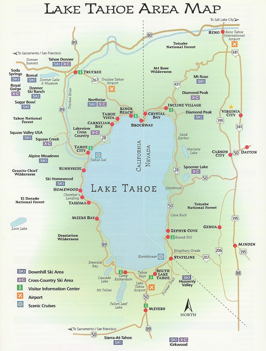 Online Maps: Lake Tahoe Maps