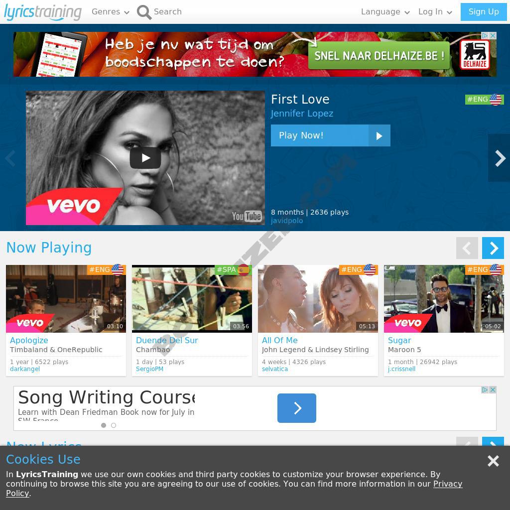 ¡Eso es español! Lyricstraining