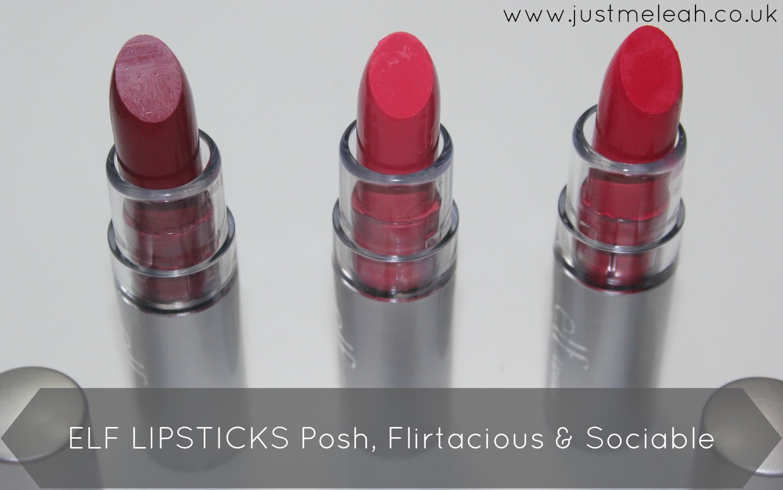 ELF Essential Lipsticks in Posh, Flirtatious & Sociable