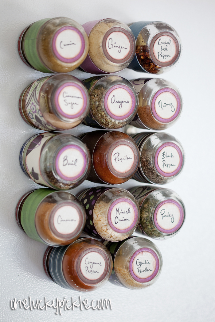DIY Magnetic Spice Jars – 12 Large Empty Jars