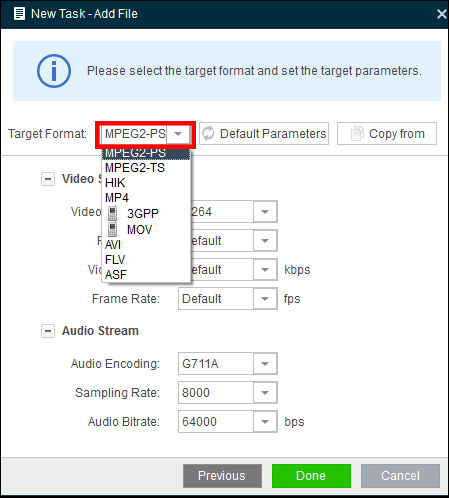 convert Hikvision recording files using VSPlayer