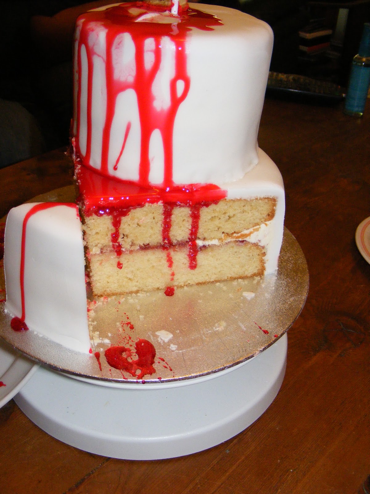 Victory Rolls & Mixing Bowls Bleeding Heart Cake