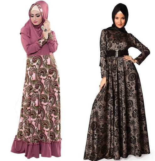 gaun pesta muslim batik terbaru 2017/2018 gaun pesta muslim batik terbaru 2017/2018