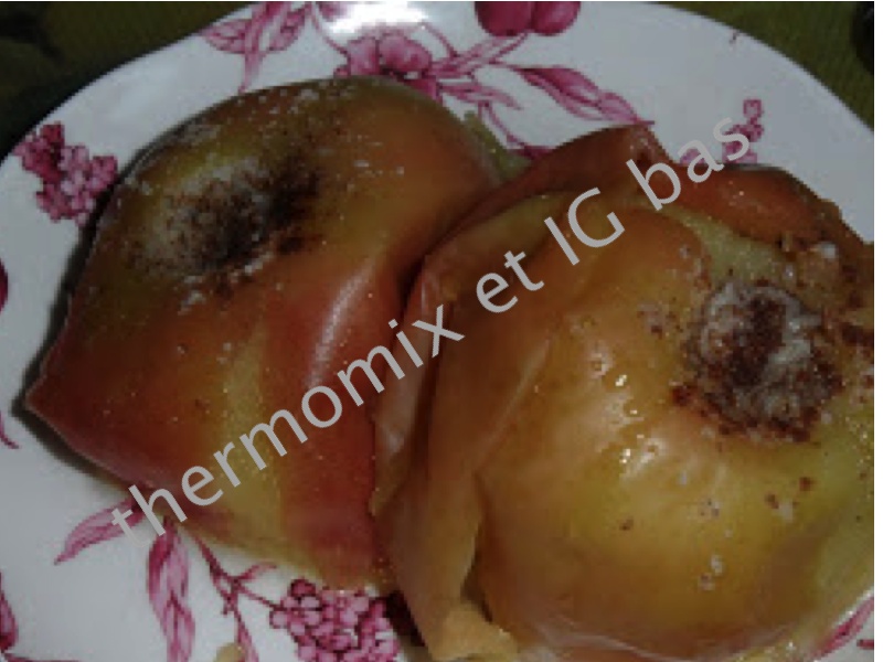 thermomix et IG bas Les délicieuses pommes au Varoma