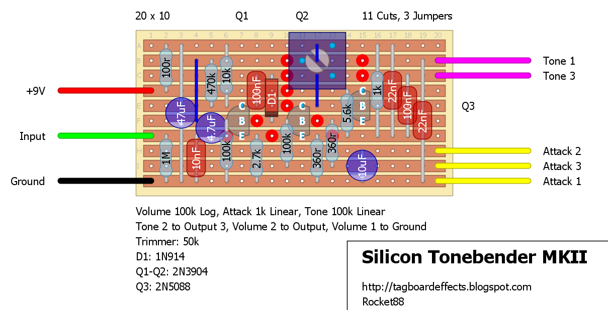 Guitar Fx Layouts Silicon Tonebender Mkii