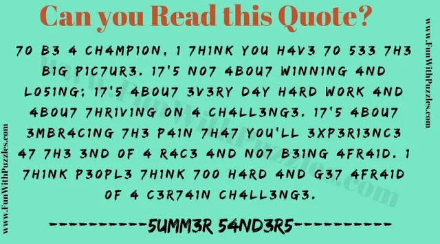 Read, Think and solve this reading challenge