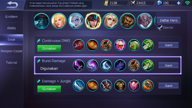 Zilong hero leader Build Zilong full damage
