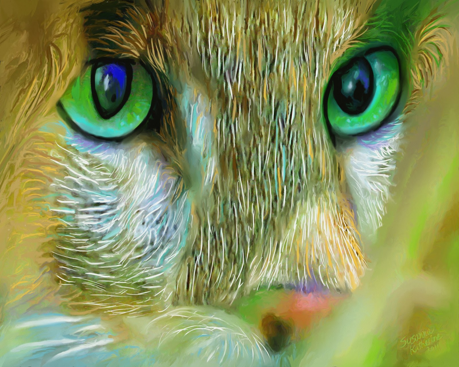 PaintingsofArtistsOriginalUnusual Art Cat Eyes