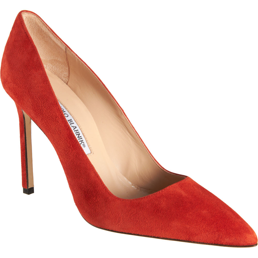Manolo Blahnik BB Red Suede Pumps : All About Shoes & Accessories