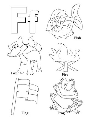 Letter f coloring page 1